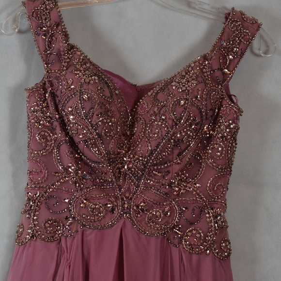 Beaded/Sequined/Rhinestone Gown SZ 2 by Colette Mon Cheri - Picture 6 of 12